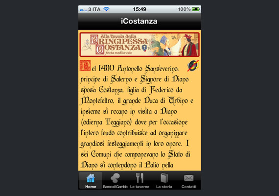 L'app ufficiale della rievocazione storica Alla Tavola della Principessa Costanza che si tiene nei giorni 11-12-13 agosto a Teggiano (SA).